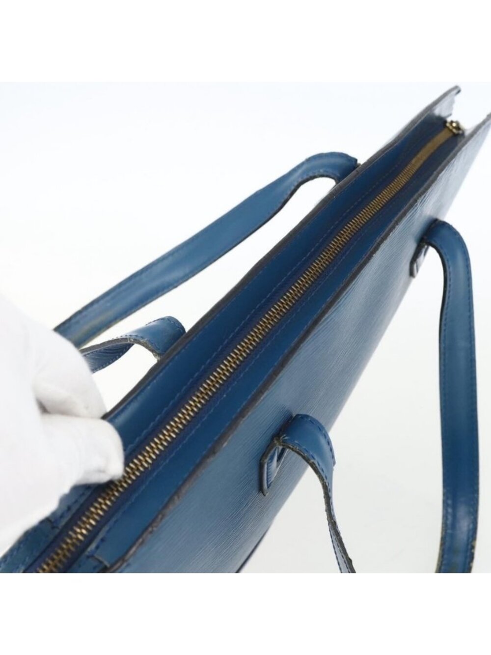 Authentic LOUIS VUITTON Epi Saint Jacques Shoulder Bag Blue M52275 LV - Picture 13 of 16